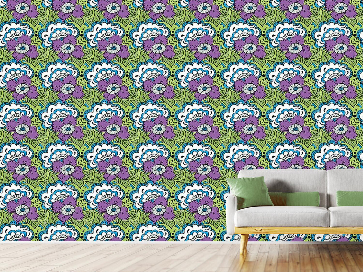 patterned-wallpaper-spring-doodle