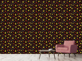 patterned-wallpaper-onion-chili-and-spoon