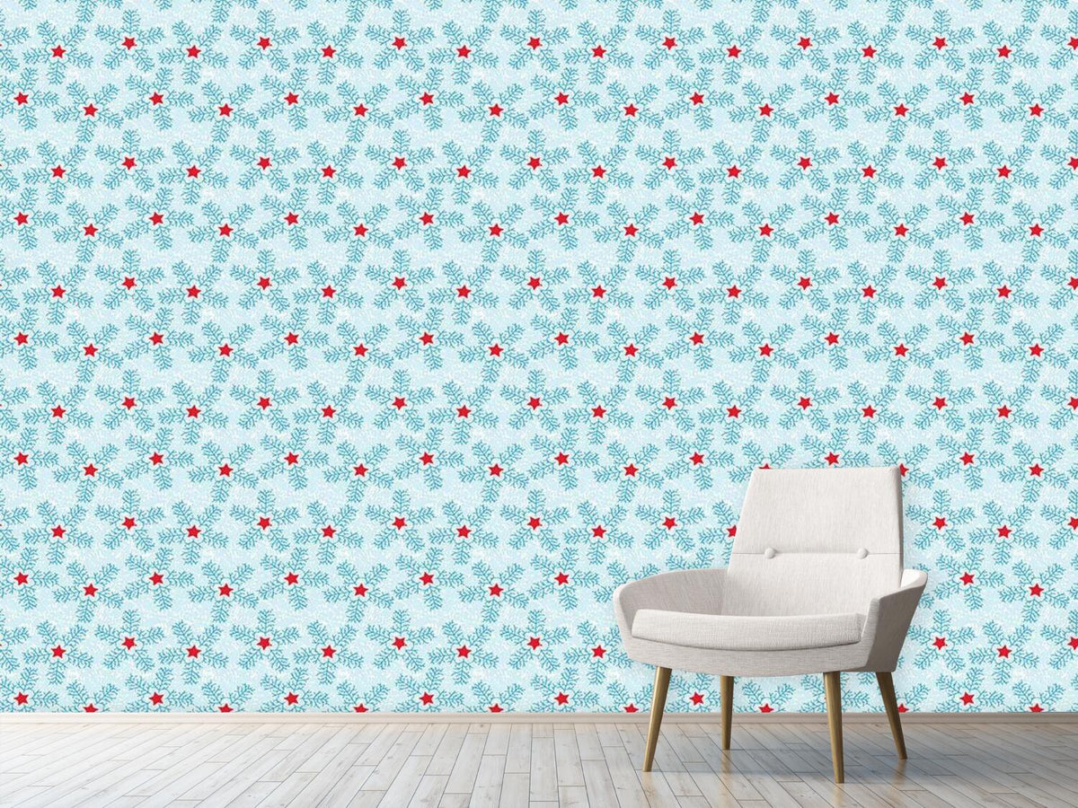 patterned-wallpaper-snowflakes
