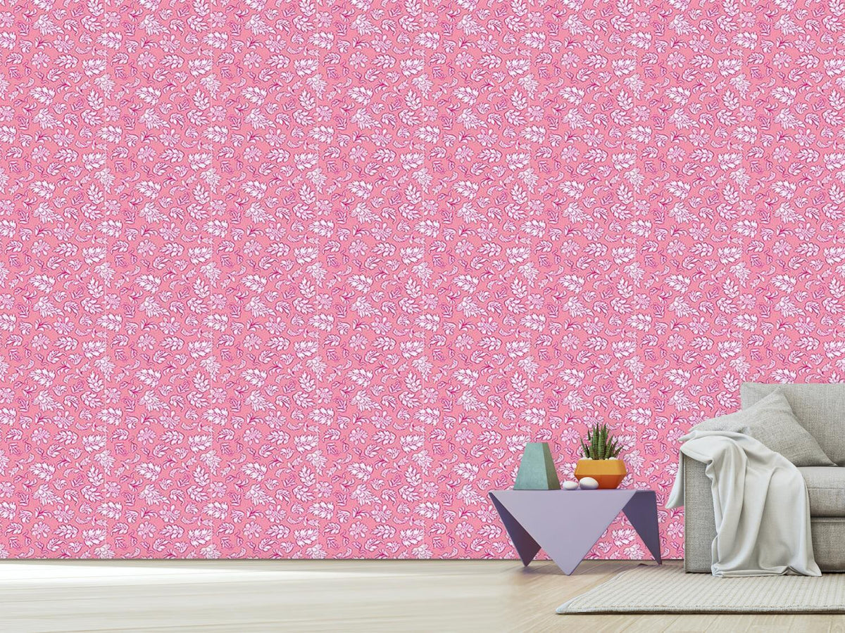 patterned-wallpaper-leafage-rose
