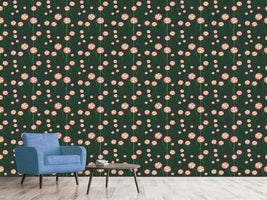 patterned-wallpaper-gerbera-blossoms
