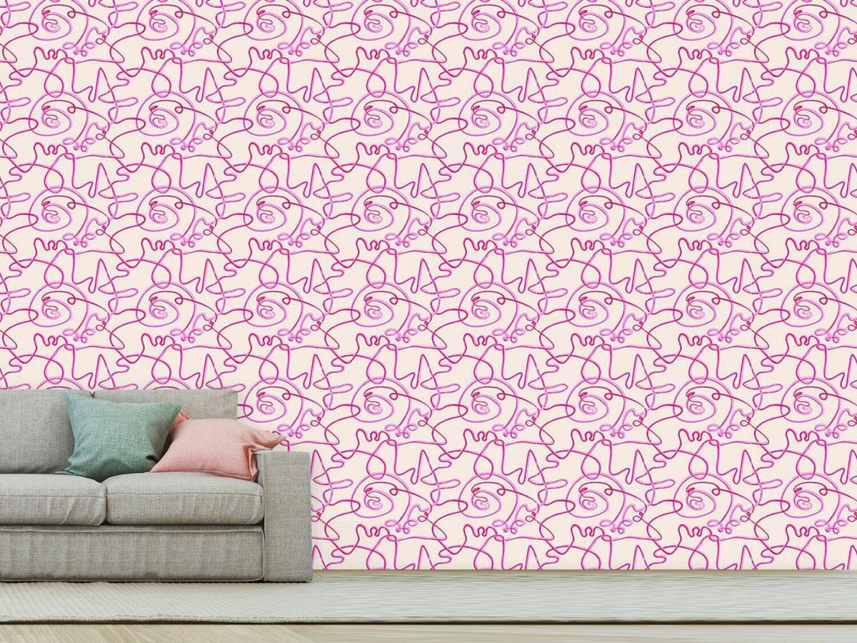 patterned-wallpaper-action-painting-pink