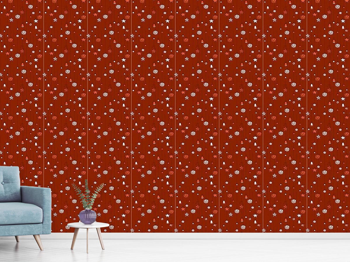 patterned-wallpaper-christmas-tree-decorations-red