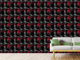 patterned-wallpaper-silhouette-over-check