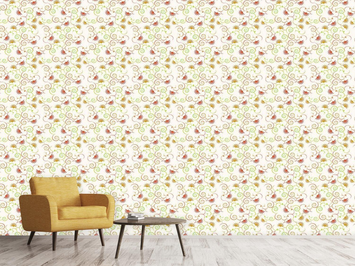 patterned-wallpaper-magical-curls-flowers