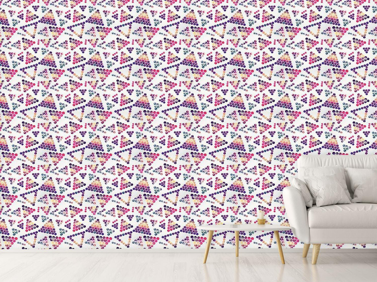 patterned-wallpaper-crystals-in-triangular-shape