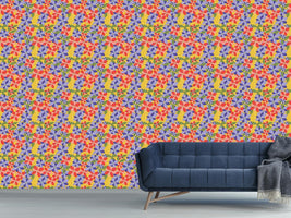 patterned-wallpaper-petals-and-leaves-yellow