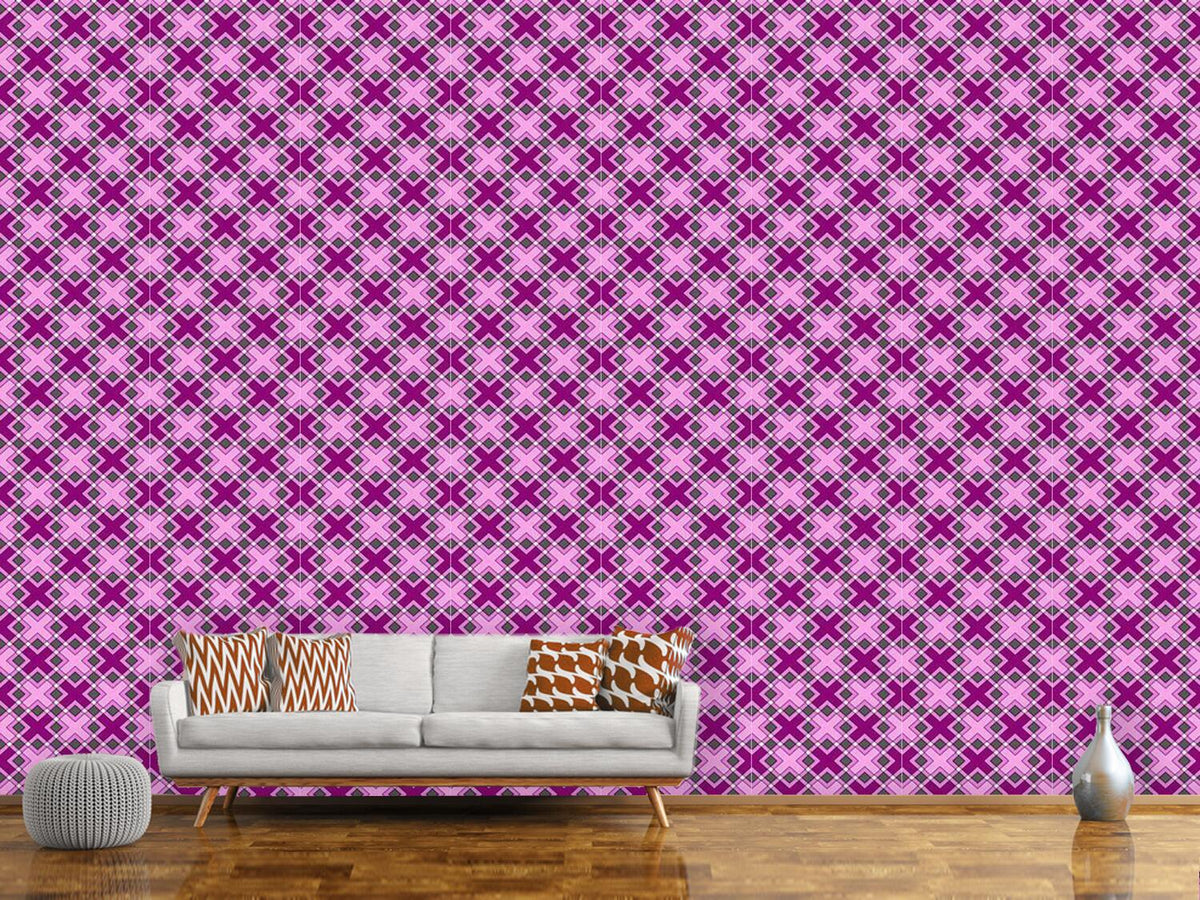 patterned-wallpaper-crossing-squares