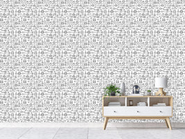patterned-wallpaper-key-and-lock