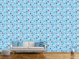 patterned-wallpaper-snowflake-blues