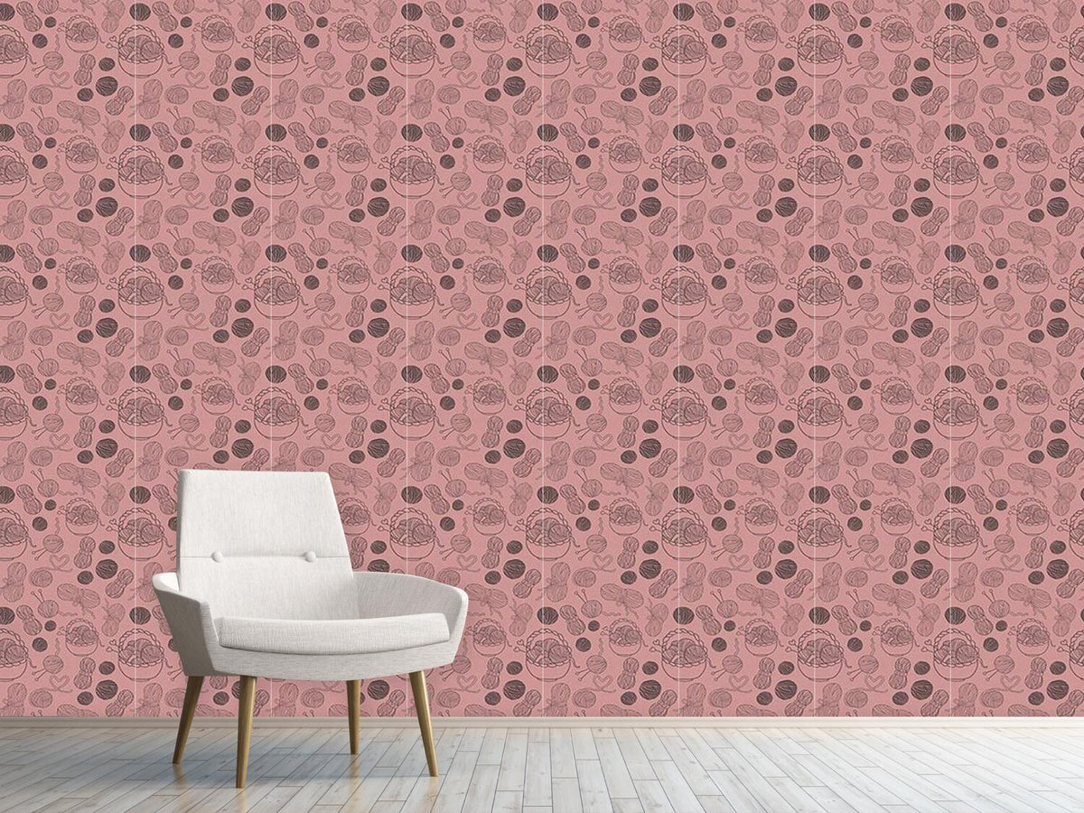 patterned-wallpaper-time-for-knitting