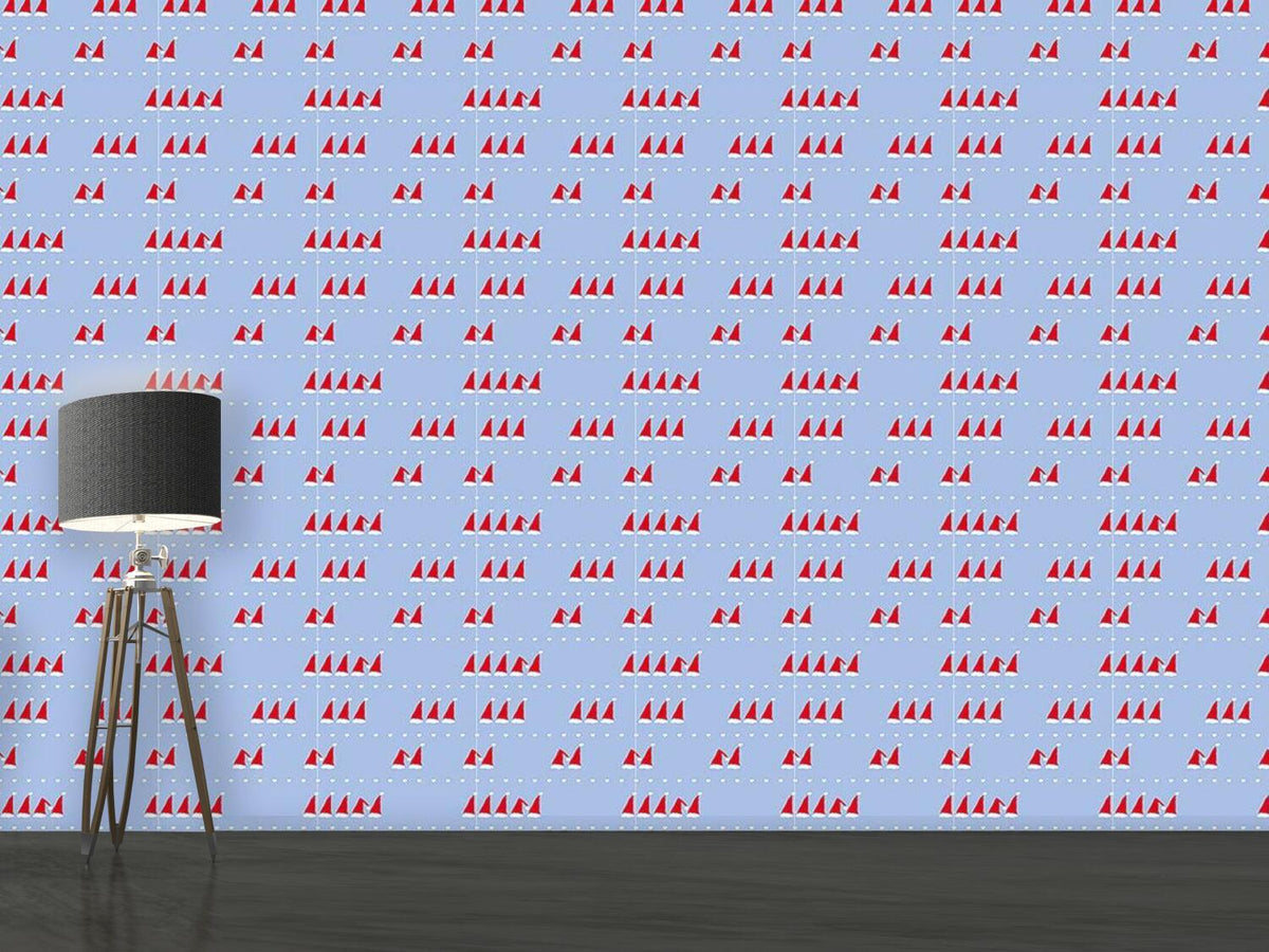 patterned-wallpaper-counting-santa-caps
