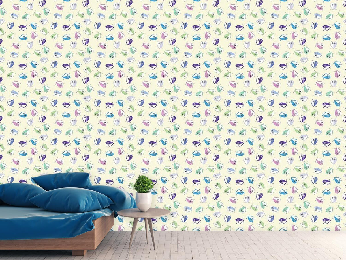 patterned-wallpaper-owls-with-heart