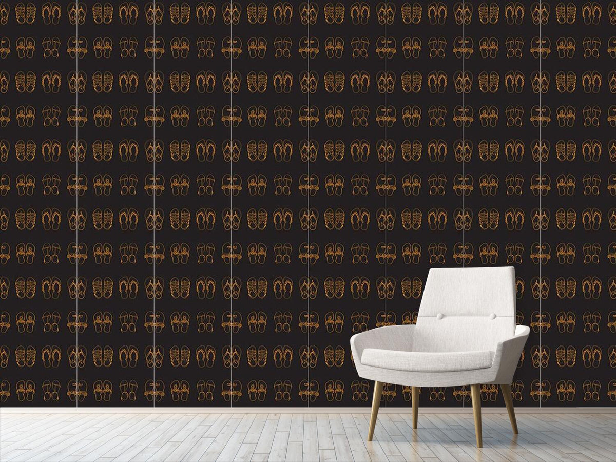 patterned-wallpaper-sandals