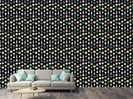 patterned-wallpaper-jewelry-curtain