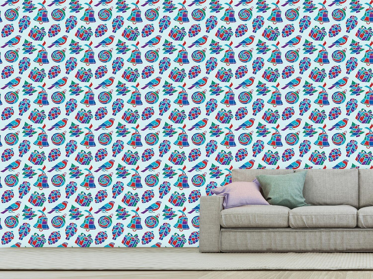 patterned-wallpaper-christmas-tree-deco