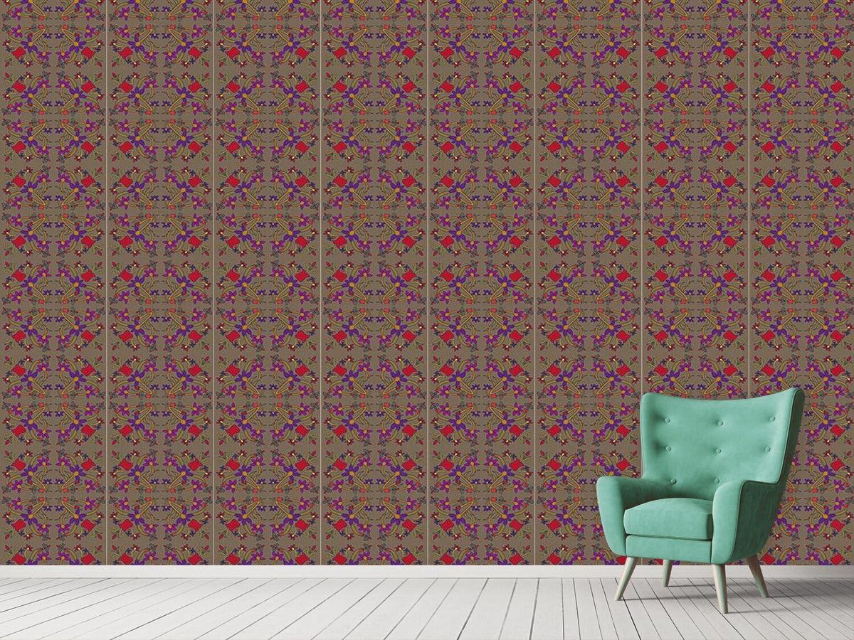 patterned-wallpaper-oriental-flowers