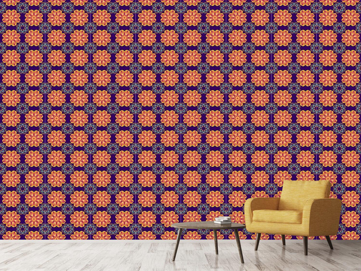 patterned-wallpaper-spiral-flowers-with-hearts