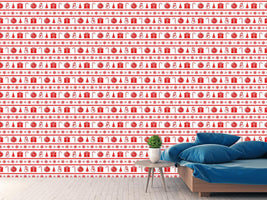 patterned-wallpaper-festive-decorations
