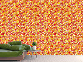 patterned-wallpaper-sun-leaves