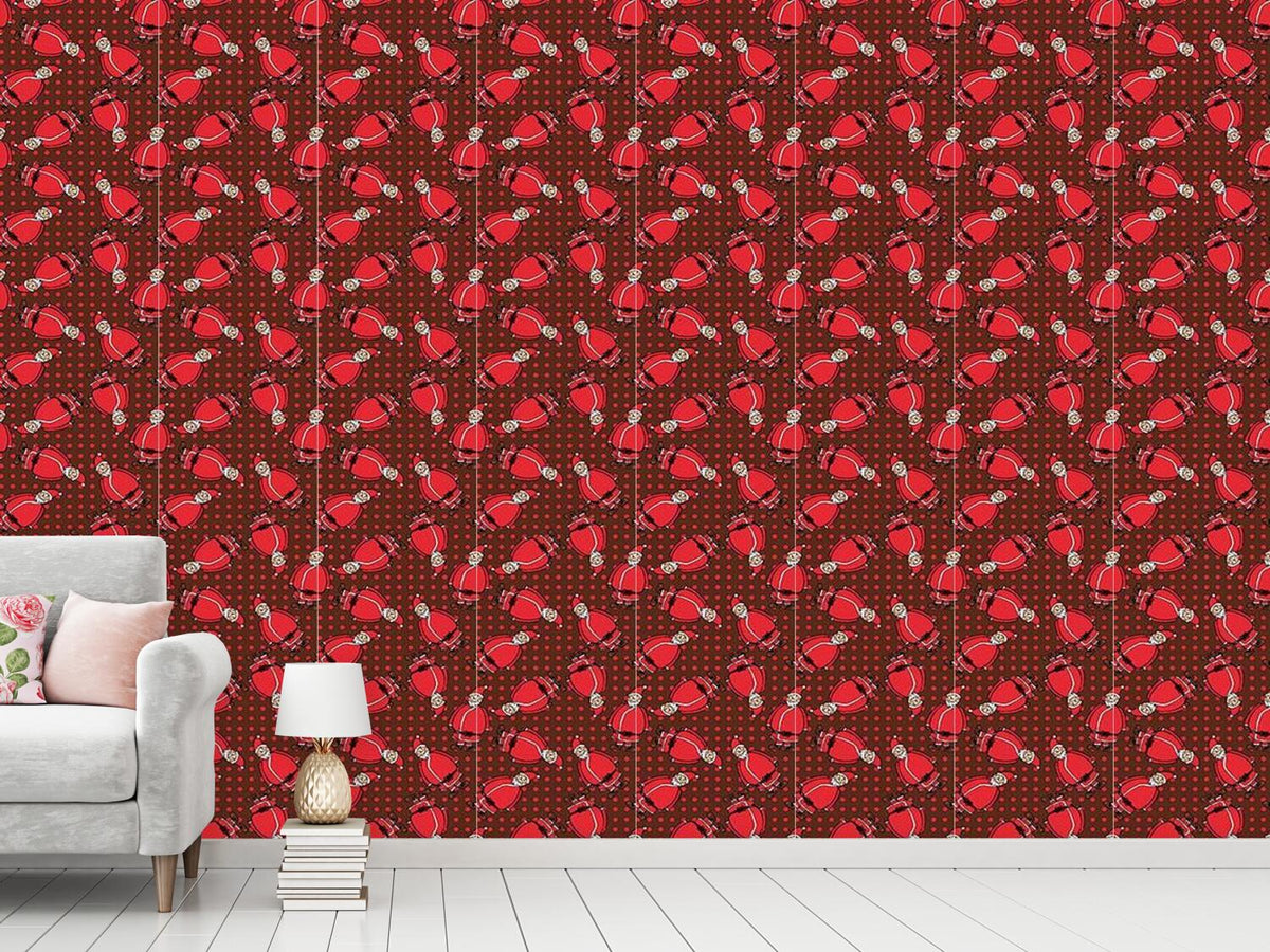 patterned-wallpaper-dotty-santa-brown