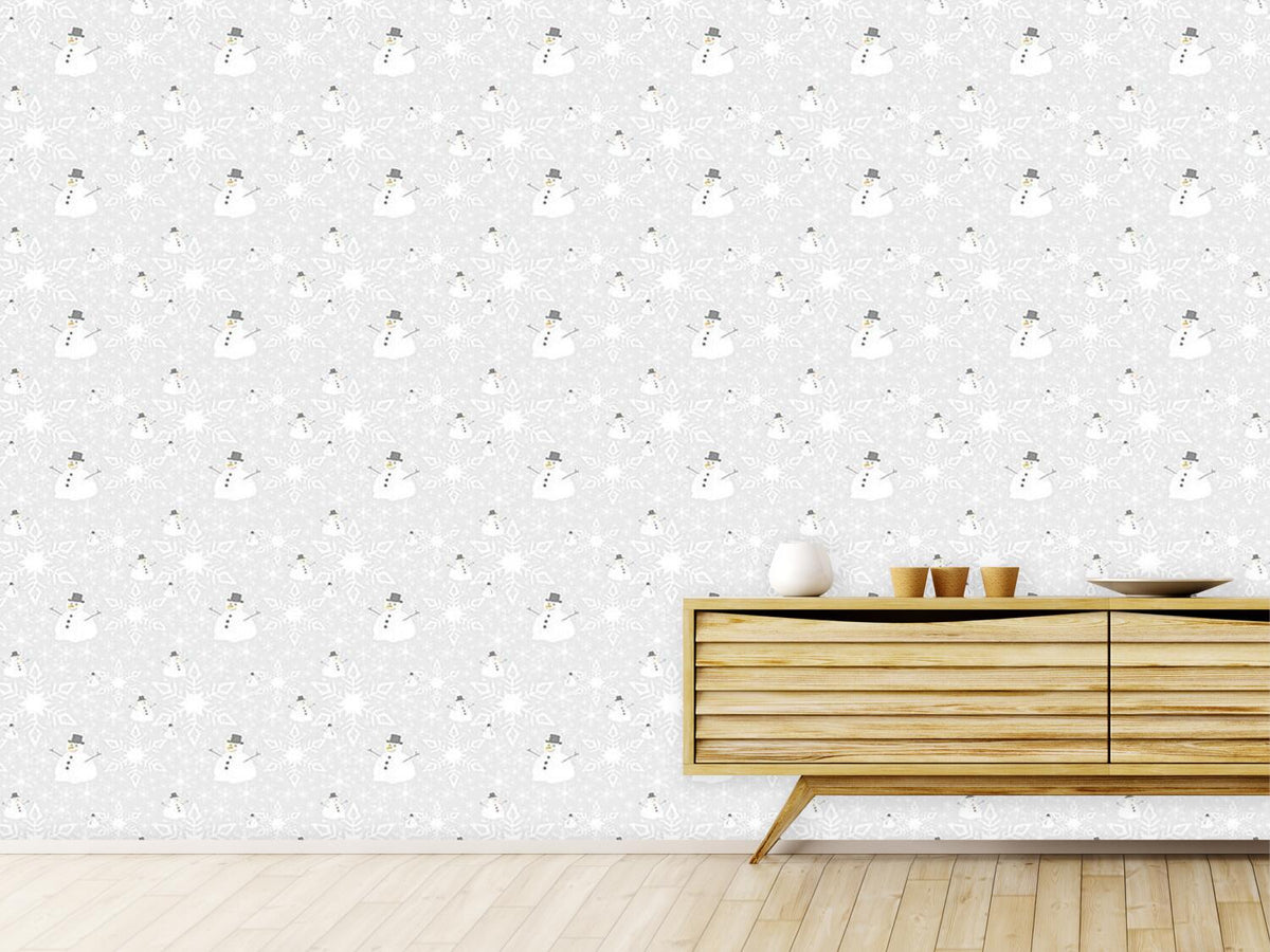 patterned-wallpaper-let-it-snow-man