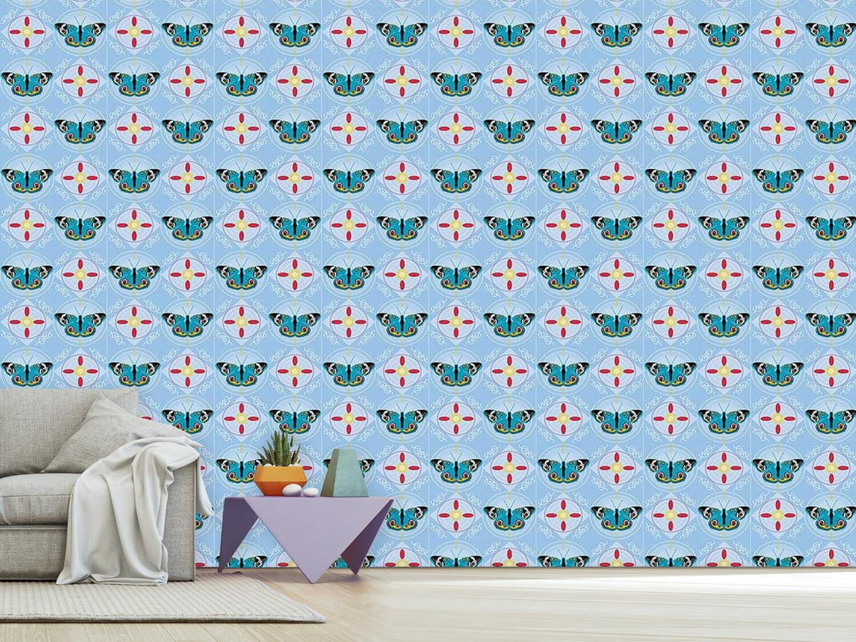 patterned-wallpaper-peacock-butterfly-blue