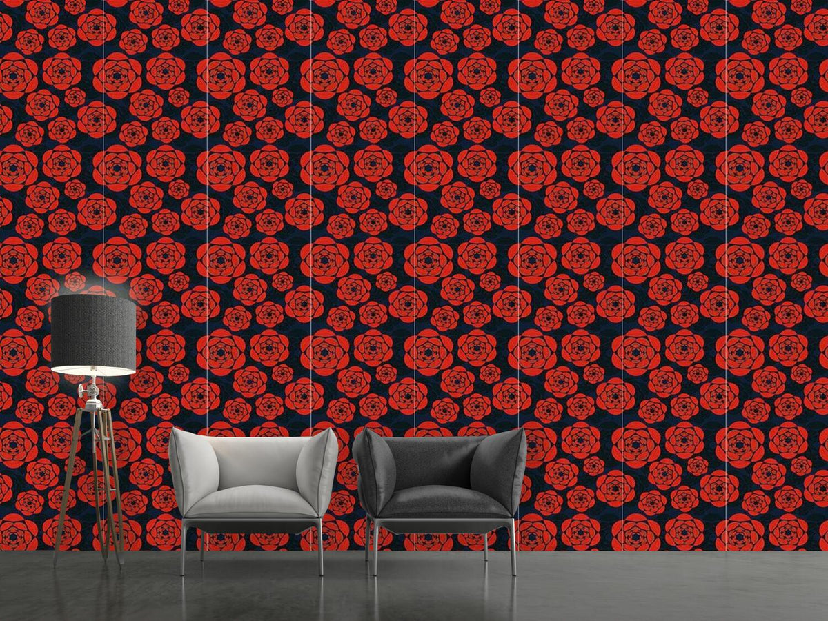 patterned-wallpaper-night-roses