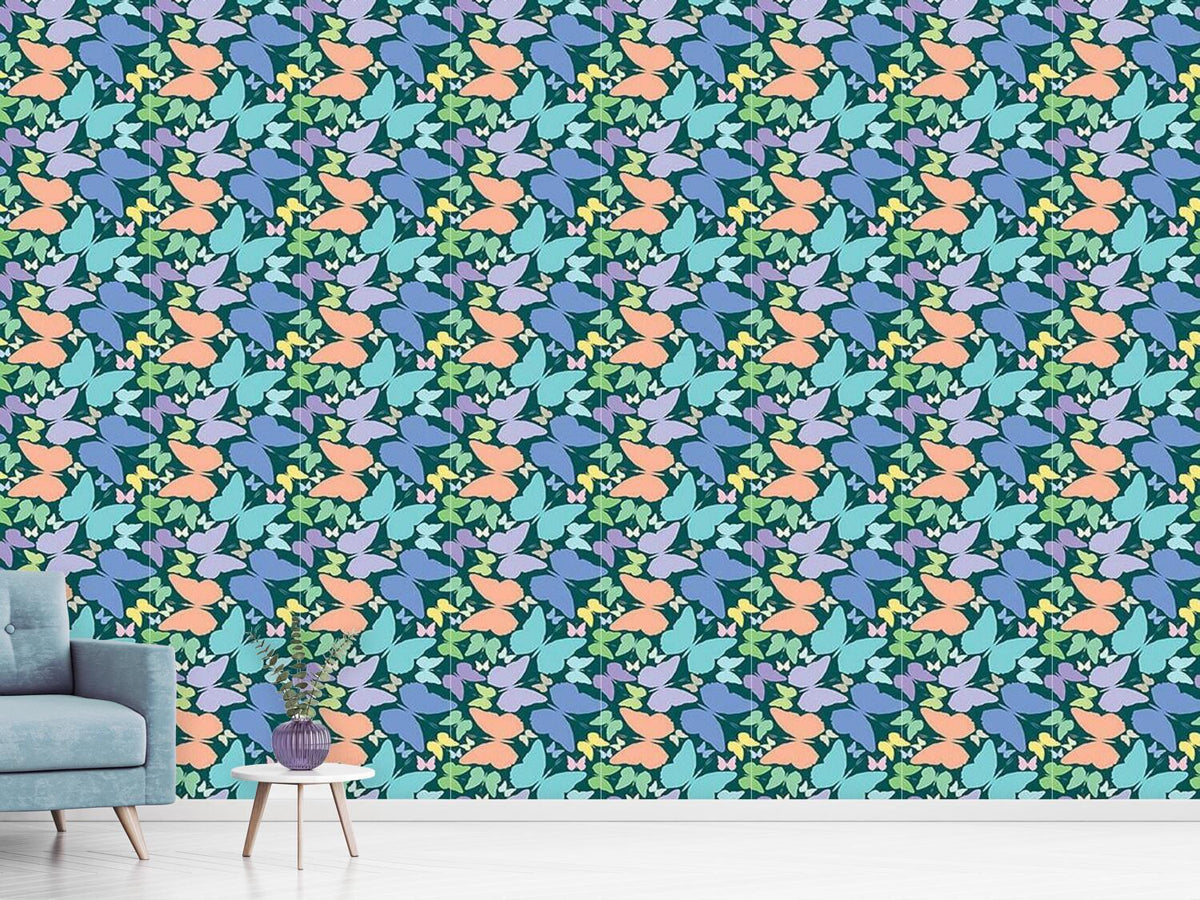 patterned-wallpaper-butterflies-in-blue