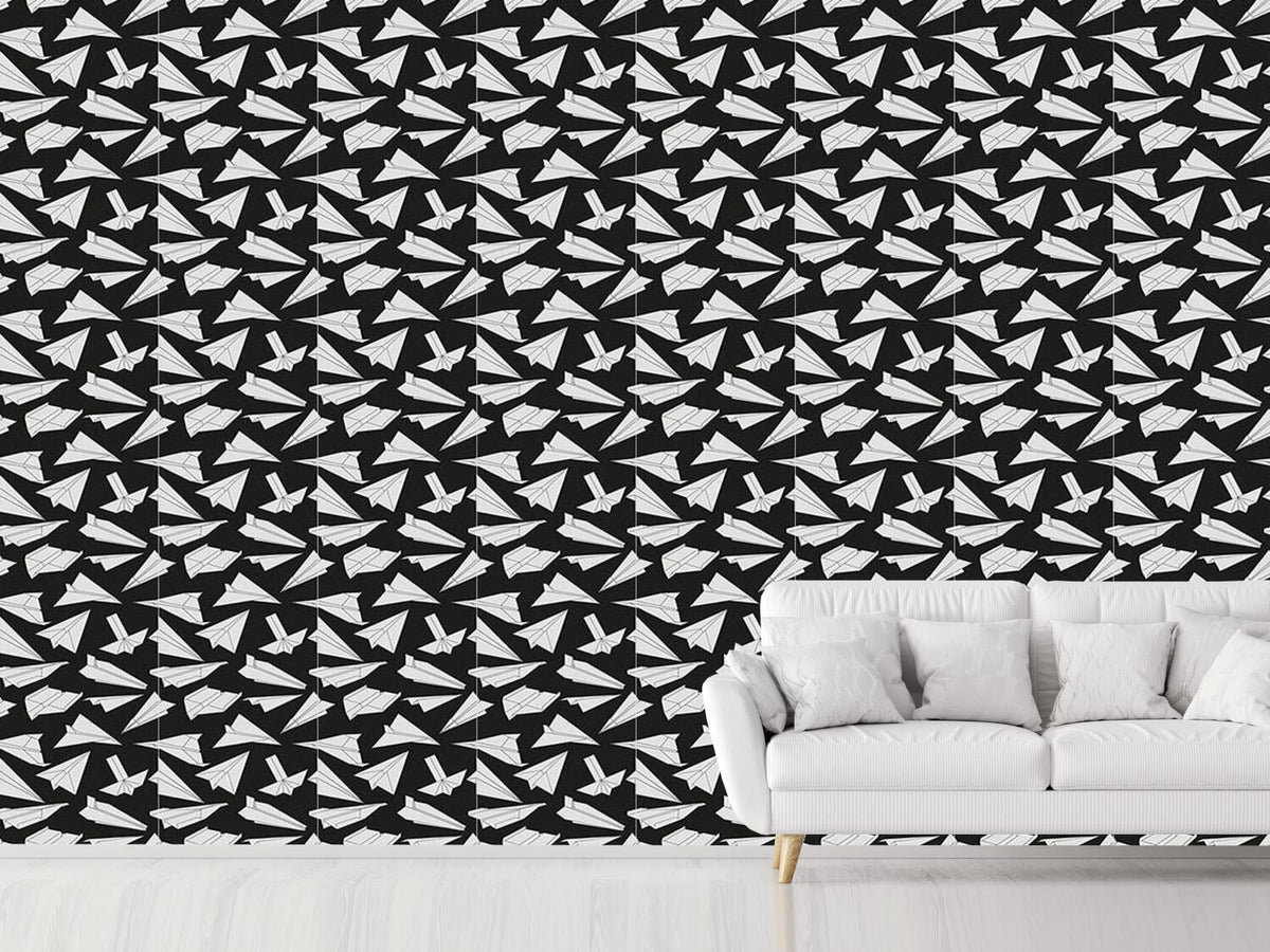 patterned-wallpaper-paper-gliders-in-action